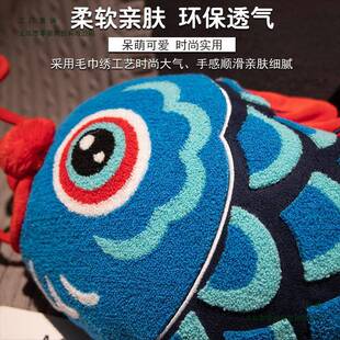 沙国F969T97S潮醒狮抱字枕中式喜庆发靠垫意中国风十绣刺创绣结婚