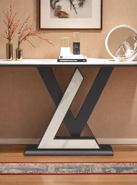 现子代岩板玄景625关轻奢岩桌入约户靠墙客厅简走廊条案装饰端台