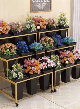 花店专用工作台10246597二三鲜四层展卖花摆摊示架子层多阶梯形花