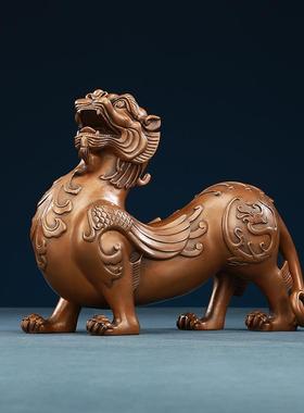 TXX紫铜2铜欣祥摆紫铜威猛貔摆件家办公室客厅居桌面貅装饰铜工艺