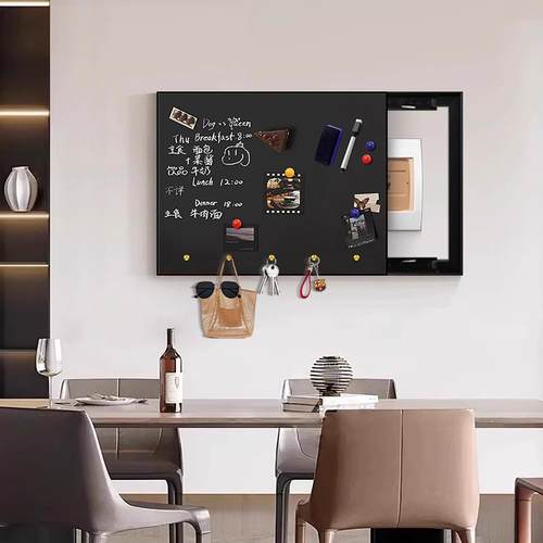 创意吸表箱电装饰画遮挡冰箱贴写字磁版黑板电F99577H7言闸箱墙面