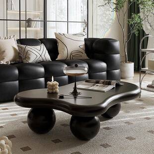 圆墩墩约黑色朵云异茶几小户型法式轻奢边几现代轻奢简网红性9705