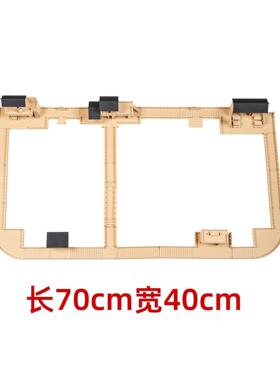 防跳缸 鱼缸造景全套古建筑桥梁鱼缸房子带灯成品摆件水上建筑