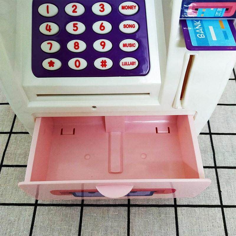 英文atm保险柜储蓄罐创意插卡密码卷币儿童硬币大容量存钱罐跨境