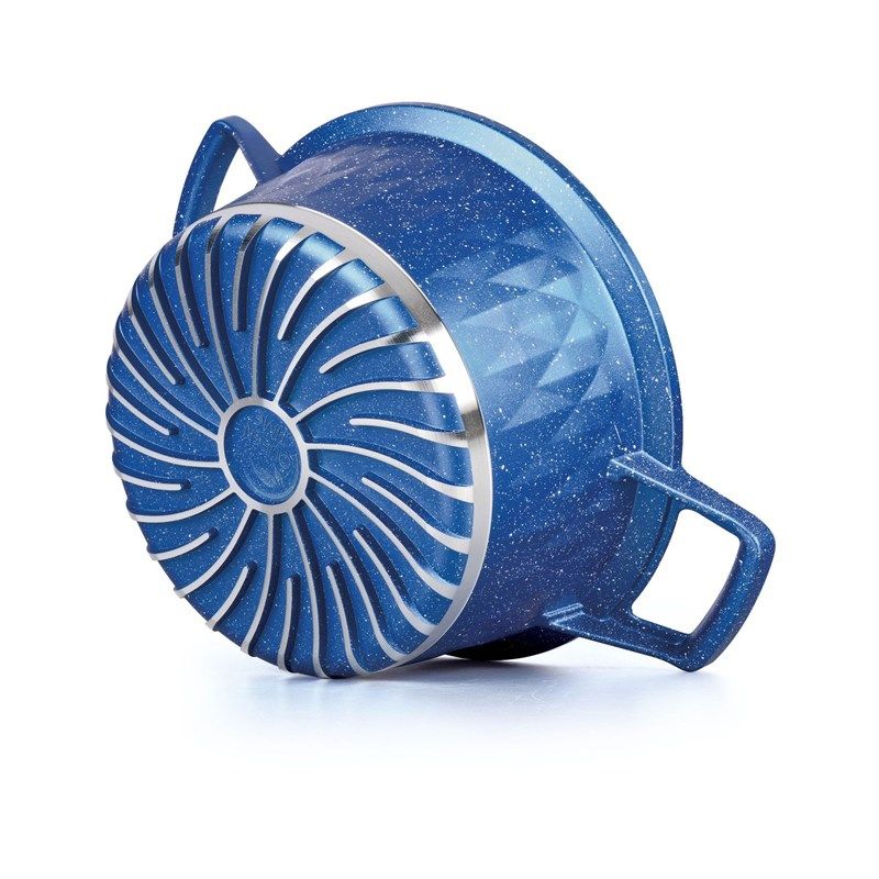 跨境热销QueenTime高端钻石款无烟家用不粘锅麦饭石套装礼品锅具