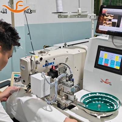 字符识别送扣机智能识别Logo定向自动送扣缝合1.5万粒/天省10人