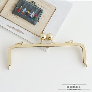 【可可家口金】出口品质/20cm方形大珠头无孔口金