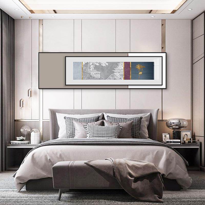 霁月山林新中式客厅装卧饰中国风QZ202103叠画酒店样挂板房室床画,家居饰品,现代装饰画,淘宝优惠券,粉丝福利购,淘宝优惠卷