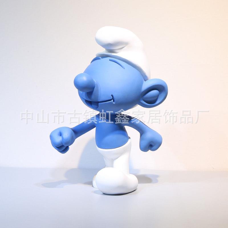关现代卡通儿房蓝精童灵公仔雕塑术售楼处客厅YXD玄桌面艺工艺品