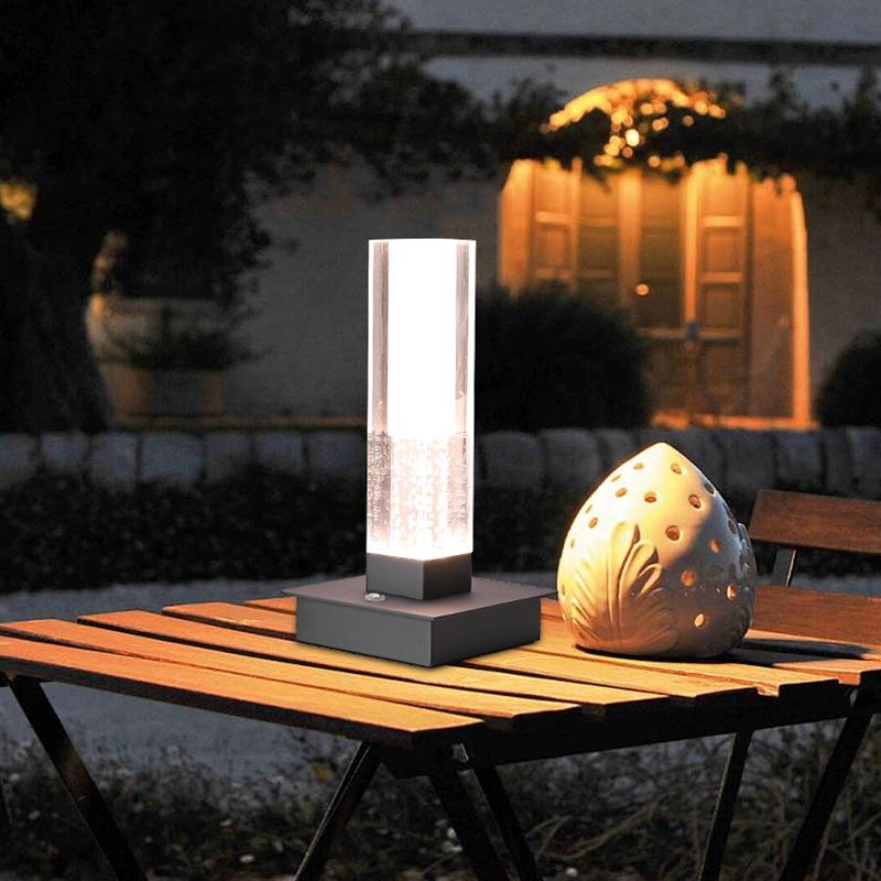 亚克力充电小台气泡方管充台电灯卧室床头装围饰氛灯酒吧触摸关开