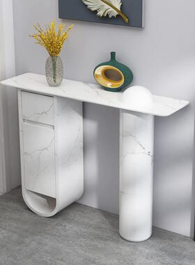 意式玄关柜奢风岩简现代板装饰柜别墅民宿玄关约桌子极展XGZ21124