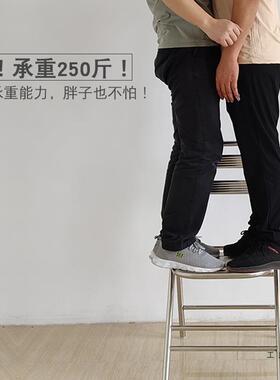 TBT0靠不锈钢可折叠椅子凳3子加厚4户外背椅便携金属家用铁艺工业