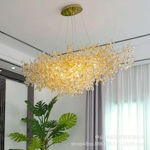 豪华别墅水吊灯树枝餐灯厅美简奢华高档客厅大法SXB式 大厅水晶晶