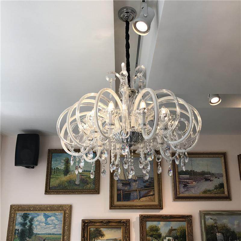 欧式水现吊灯客厅灯代简约卧室餐厅HD1004过酒道灯奢华别晶墅店楼