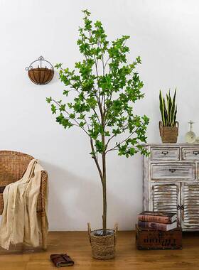 仿吊真钟FLB树千年木尤家加利绿合集假树造景植观居客厅商场装饰