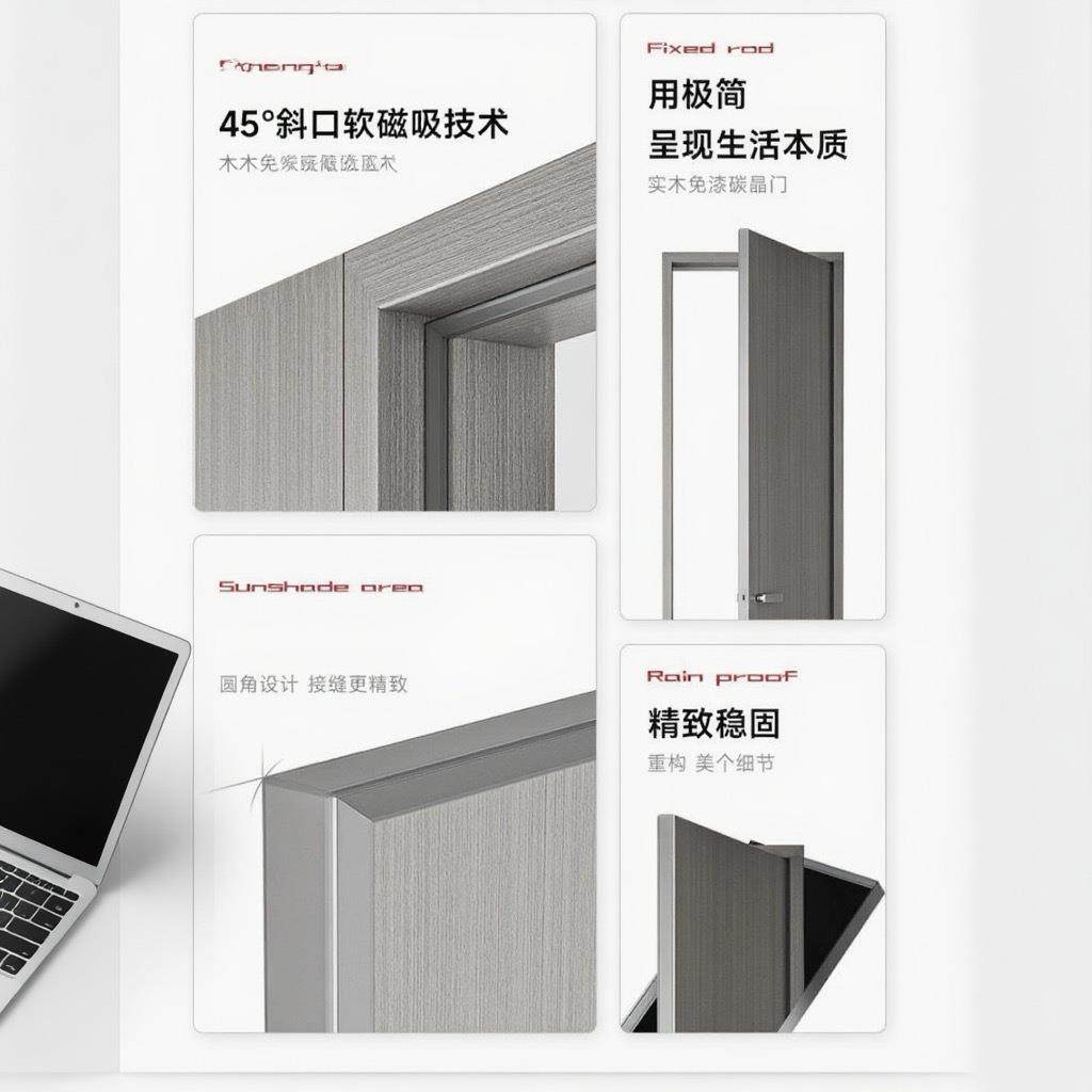 门卧室门碳晶科技木门实木复门家用787室内门卧室平开门房间合漆,全屋定制,卧室门,淘宝优惠券,粉丝福利购,淘宝优惠卷