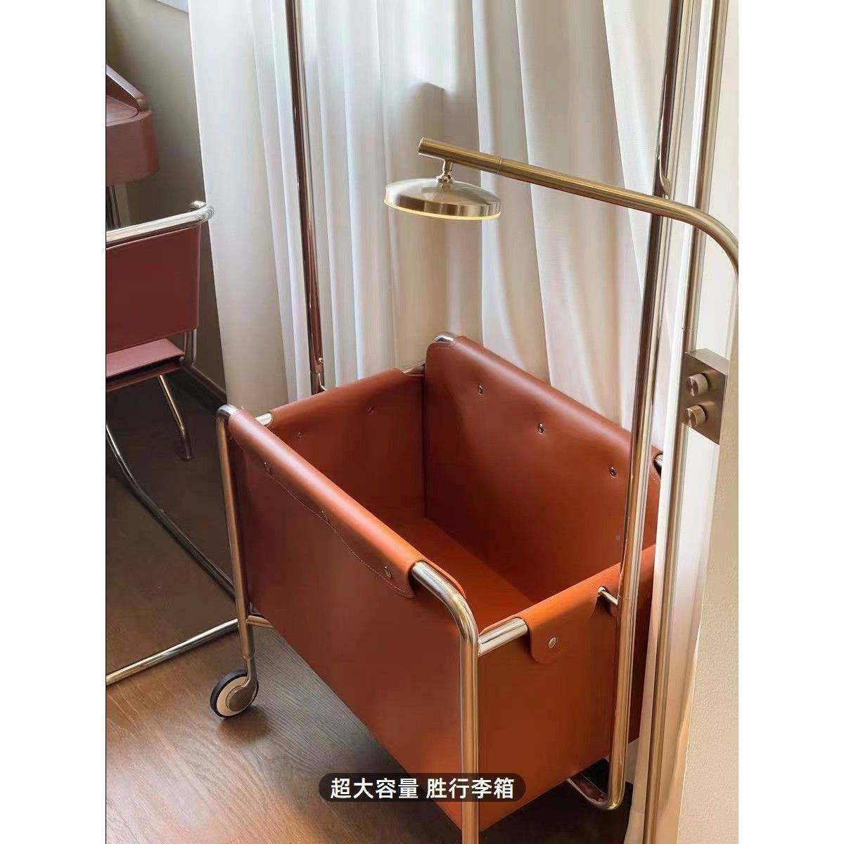 G1F轻奢衣架皮挂衣架落地复隔古夜收纳放帽脏衣篓卧室可LKT移动