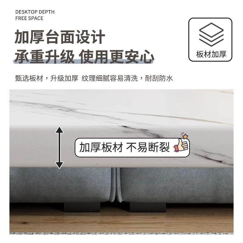 AXE茶几家用简约理石纹茶桌小户型长桌方边大形经济小矮子沙发旁