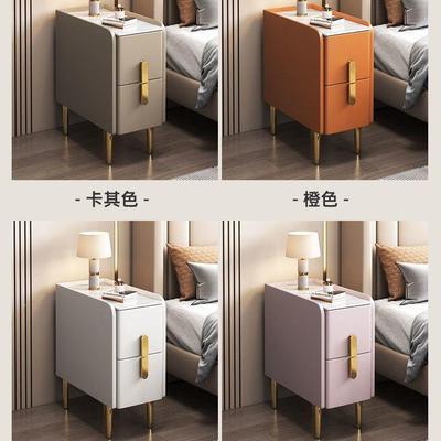 实木轻迷你床头柜现代简20cm储物柜约小收纳柜UED型奢岩板超窄床