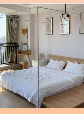 定制单独宫廷帐的支架子加厚粗F76J9MJT1.2四柱单卖1.木5蚊米1.8m