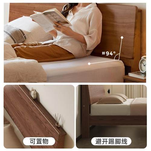 实木床现简约1.2单人床架米经济型工代厂直销出租家用1.PVN5双房