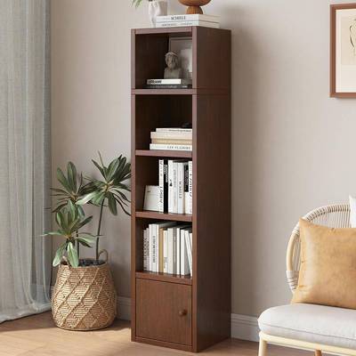 实木书柜家用靠落地窄书架一体边墙夹缝收纳置物柜现83195代约格