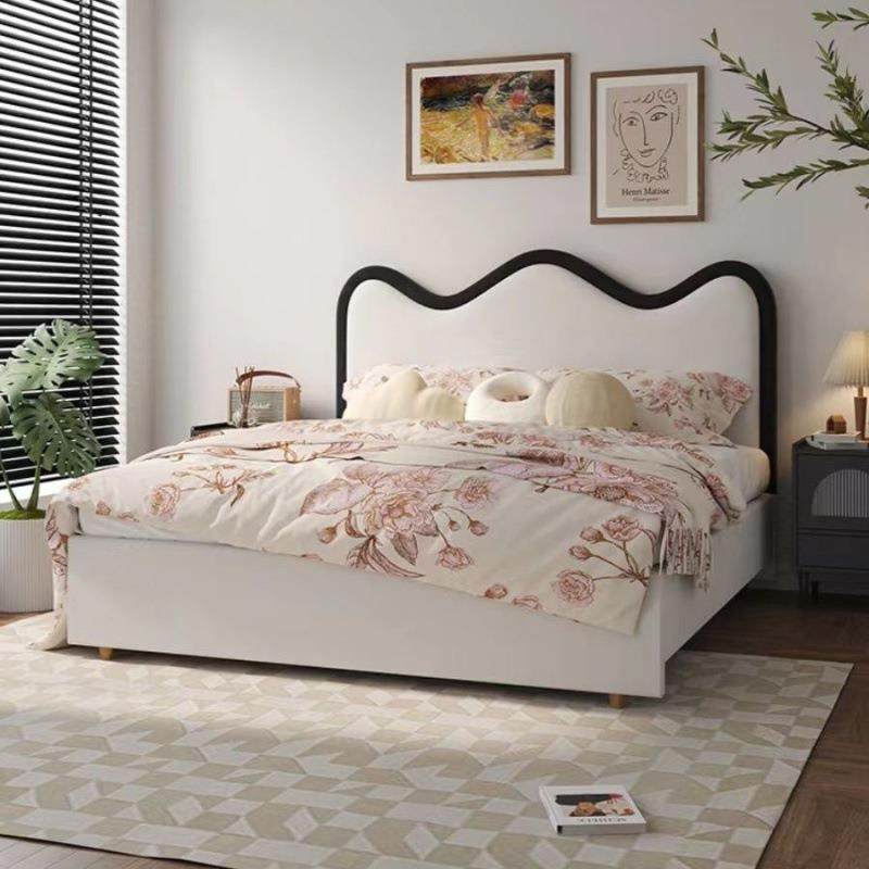 法床式实波浪奶油风软包木皮艺涟漪复古主99卧床头板单买民宿简头,住宅家具,床架/床板,淘宝优惠券,粉丝福利购,淘宝优惠卷