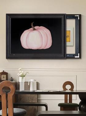 金钱豹法式中古风表电餐箱装饰画免孔复古厅配电箱开打关遮挡JNT