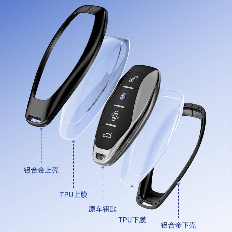 一汽2023款新红旗H5 HS5 HS3 H9 H6 HS7专用汽车高档钥匙套男士扣