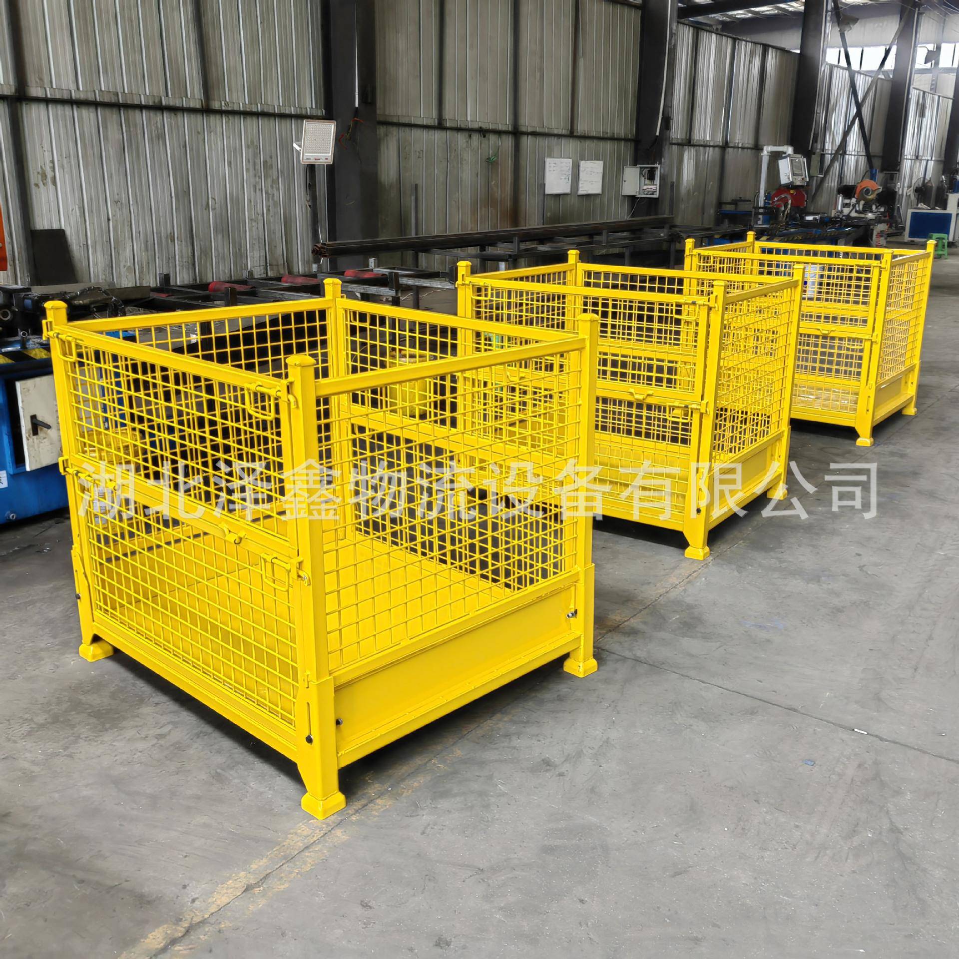 转湖北可物流仓储料箱厂家定折叠BSS网箱铁箱储中料箱金仓属周转
