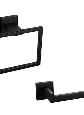 304形不锈室钢黑色环毛巾架单杆方毛DPR巾纸巾架衣钩浴