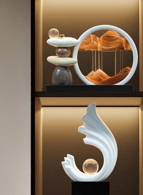 流沙画AL101234摆柜件厅关客电视酒柜玄轻奢装饰品办公室