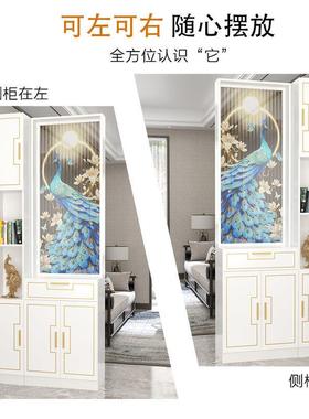 新款正对的屏风门柜孔雀客厅入玄关实隔断65867户柜正对大木门现