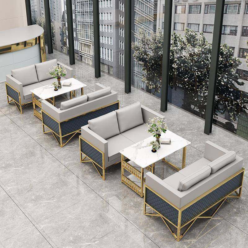 轻奢售楼处桌椅合酒店大组堂商务接待会客休谈闲区洽卡座双96185