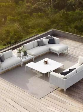 外沙发墅庭组合别阳台户VMK花园露台藤椅室外院样板房阳光房藤编