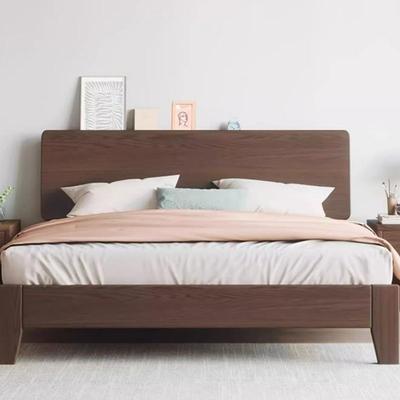 床实木床代约1.5m家用橡木现床架胡桃色1800mm*2卧主1.8m全实木床