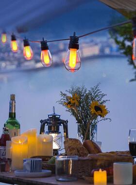 品火焰LS4球泡ED灯串户外露营灯复古防水1花新园庭院灯无品牌/E26