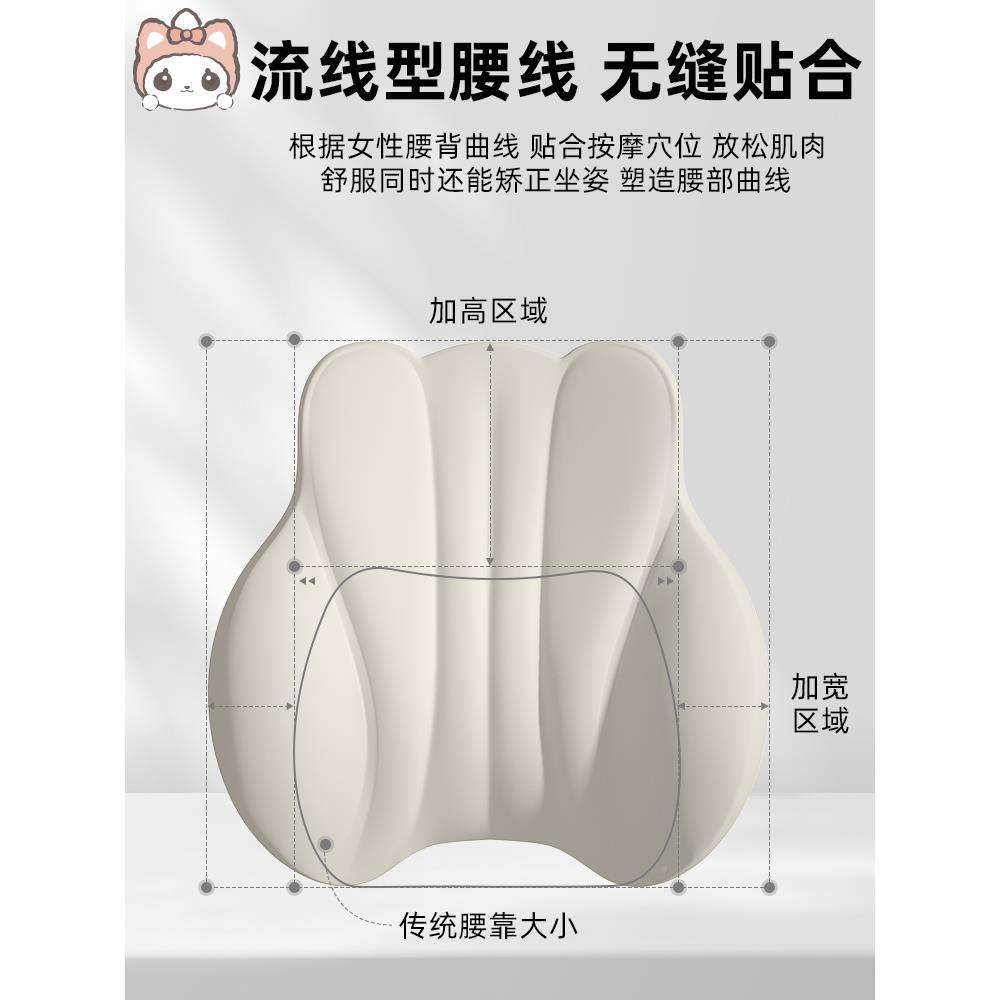 579萌喵萌汽腰靠护腰久坐记忆棉开驾驶腰垫腰托车座车椅车靠背垫