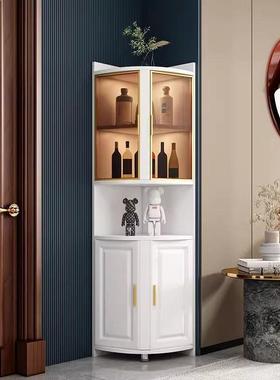 落转角柜墙角三角角置拐边角角收纳储物物架客厅76157卧室扇形酒