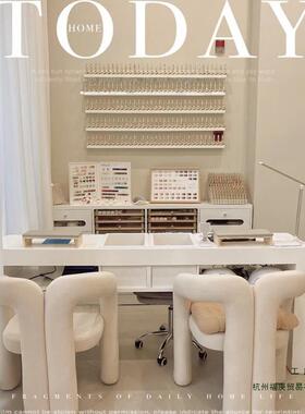 时尚网13355红甲美装桌椅套简型约韩式经济美甲店桌子日式单双人