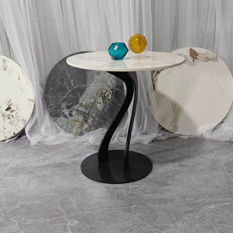 现代简约酒岩板茶几客IUZ厅奢边几沙几发角阳台小茶桌轻角几店角