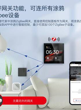 uya智能家居4寸智T慧屏内置zIGMigee网关ab智lexa音箱TPP01能中控