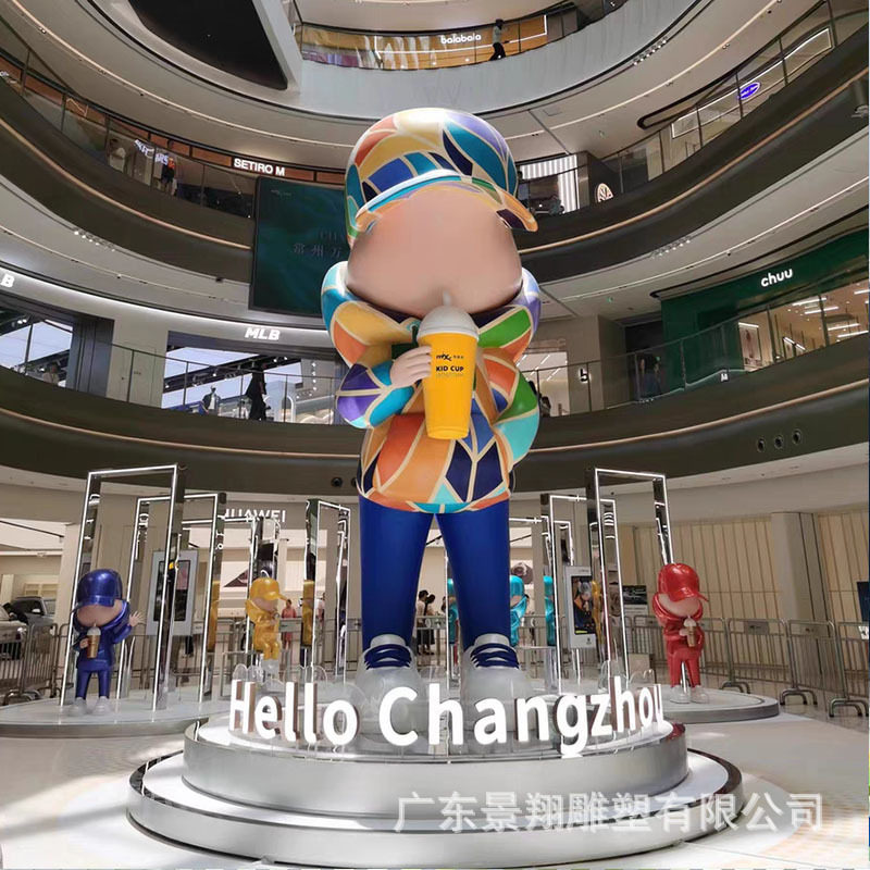 玻璃钢雕塑美陈大型卡通人物模型商场店铺户外创意吉祥物落地摆件