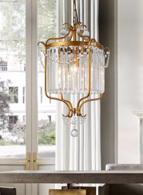 亿室灯饰美式水晶吊大灯复楼客厅灯餐厅铁艺卧简约复古蜡OUS烛灯