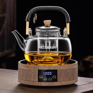 煮茶器2025QSU款电陶炉专蒸煮一茶壶全玻璃烧水壶泡体茶用保新温
