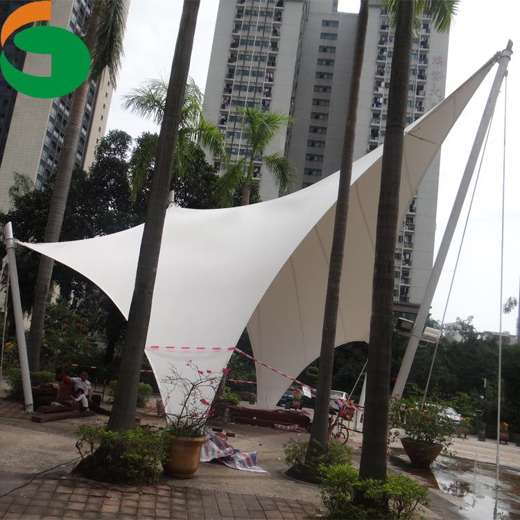 小区休闲性膜景观结构观大UCG美方有个公园景观遮阳棚遮雨棚