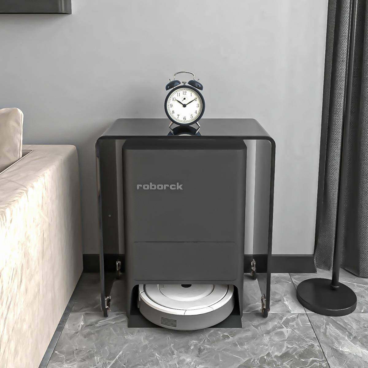 扫地机器置物架带轮斯推黑透亚克车ZVF力边几云鲸伴侣科沃人X1N9