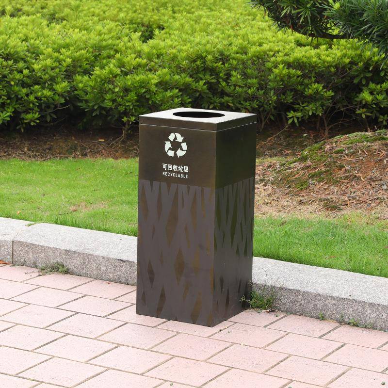 厂家直销户外垃圾桶环卫环保社区不锈钢垃圾桶分类果皮箱定制