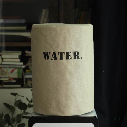 饮水F9M7HJ77机套水麻罩纯净水桶套防尘防晒棉WATER简洁机素雅定