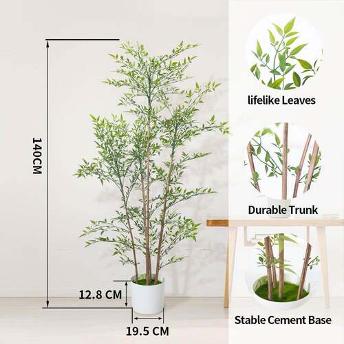 仿真绿植栽轻奢南天竹室内大型装饰E/F款南仿生落植盆物客厅沙发